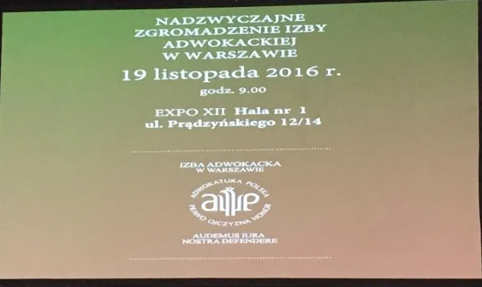 Trwa nadzwyczajne zgromadzenie u stołecznych adwokatów