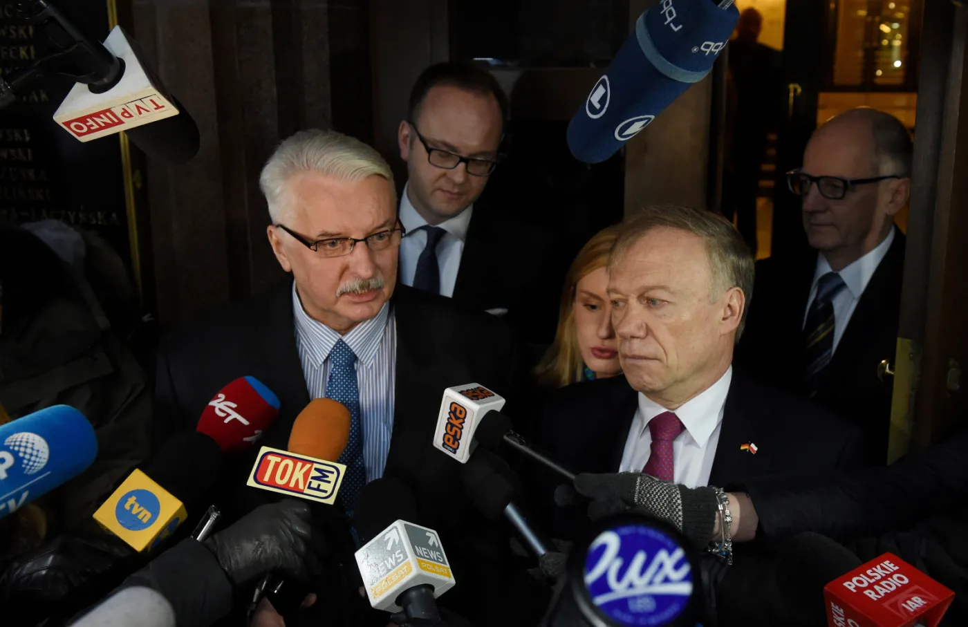 Ambasador Niemiec w RP Rolf Nikel  i minister spraw zagranicznych Witold Waszczykowski