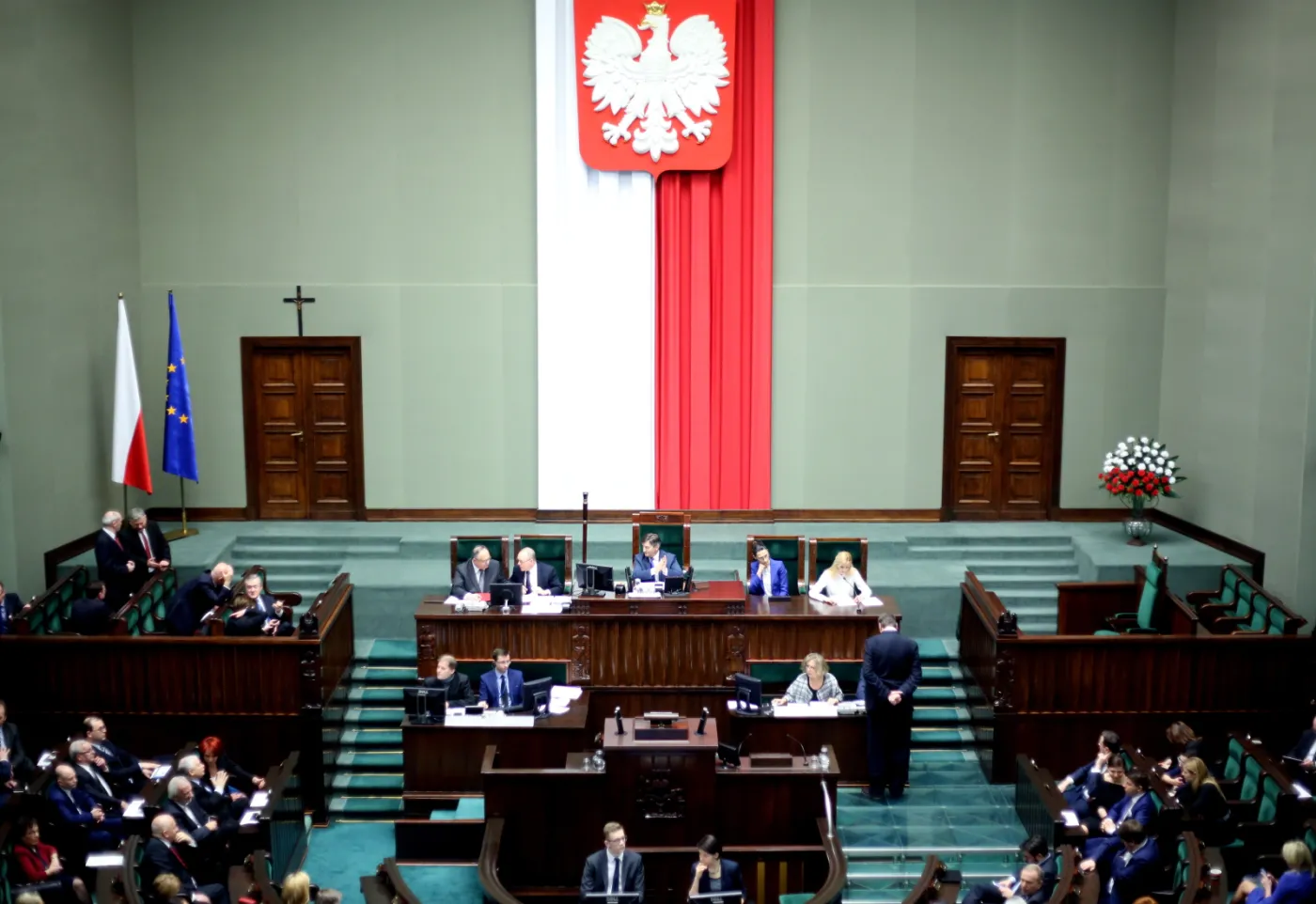Sala obrad podczas posiedzenia Sejmu,  PAP/Leszek Szymański 