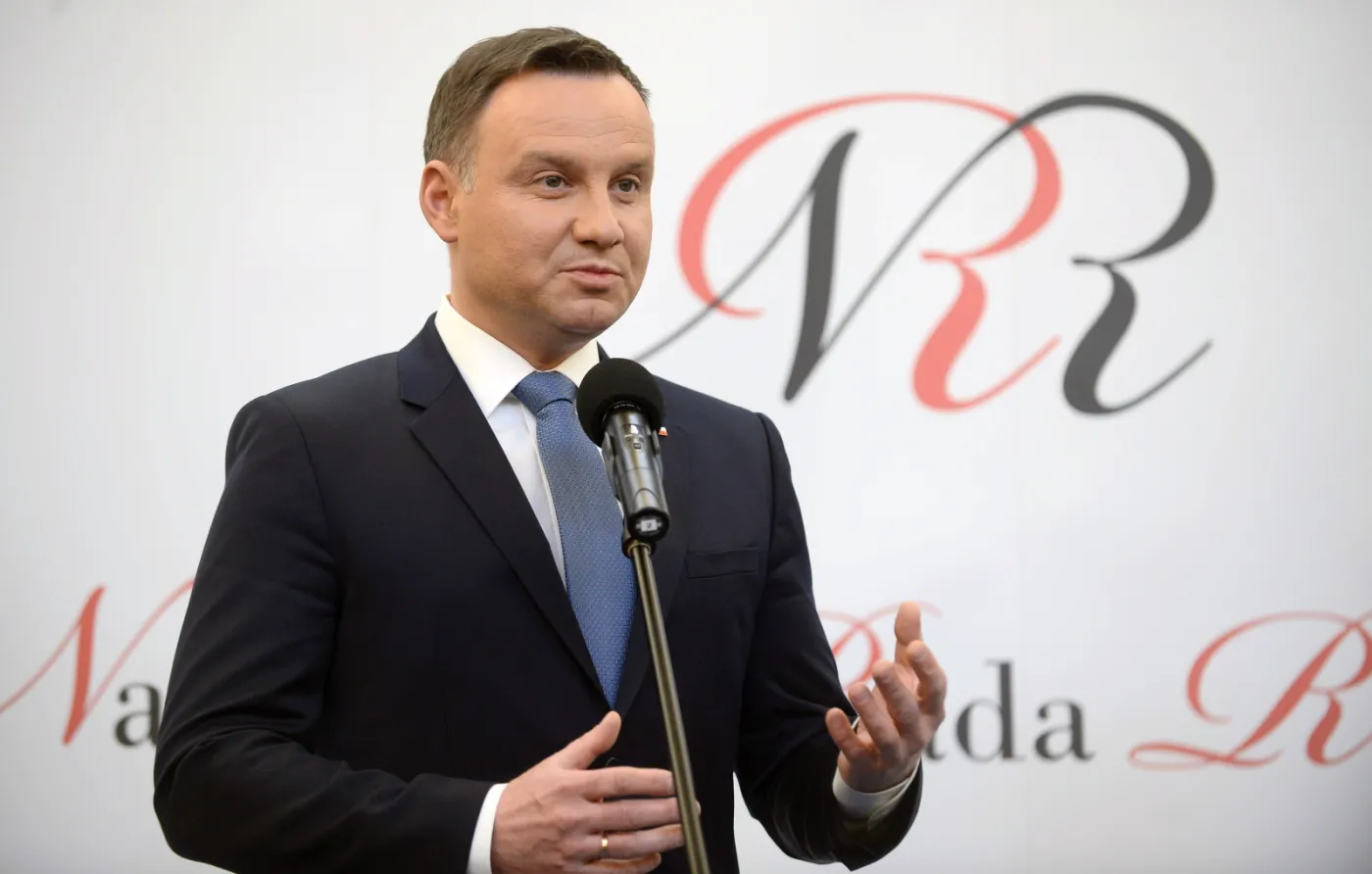 Prezydent Andrzej Duda, podczas konferencji prasowej po posiedzeniu Narodowej Rady Rozwoju w Warszawie,  PAP/Bartłomiej Zborowski