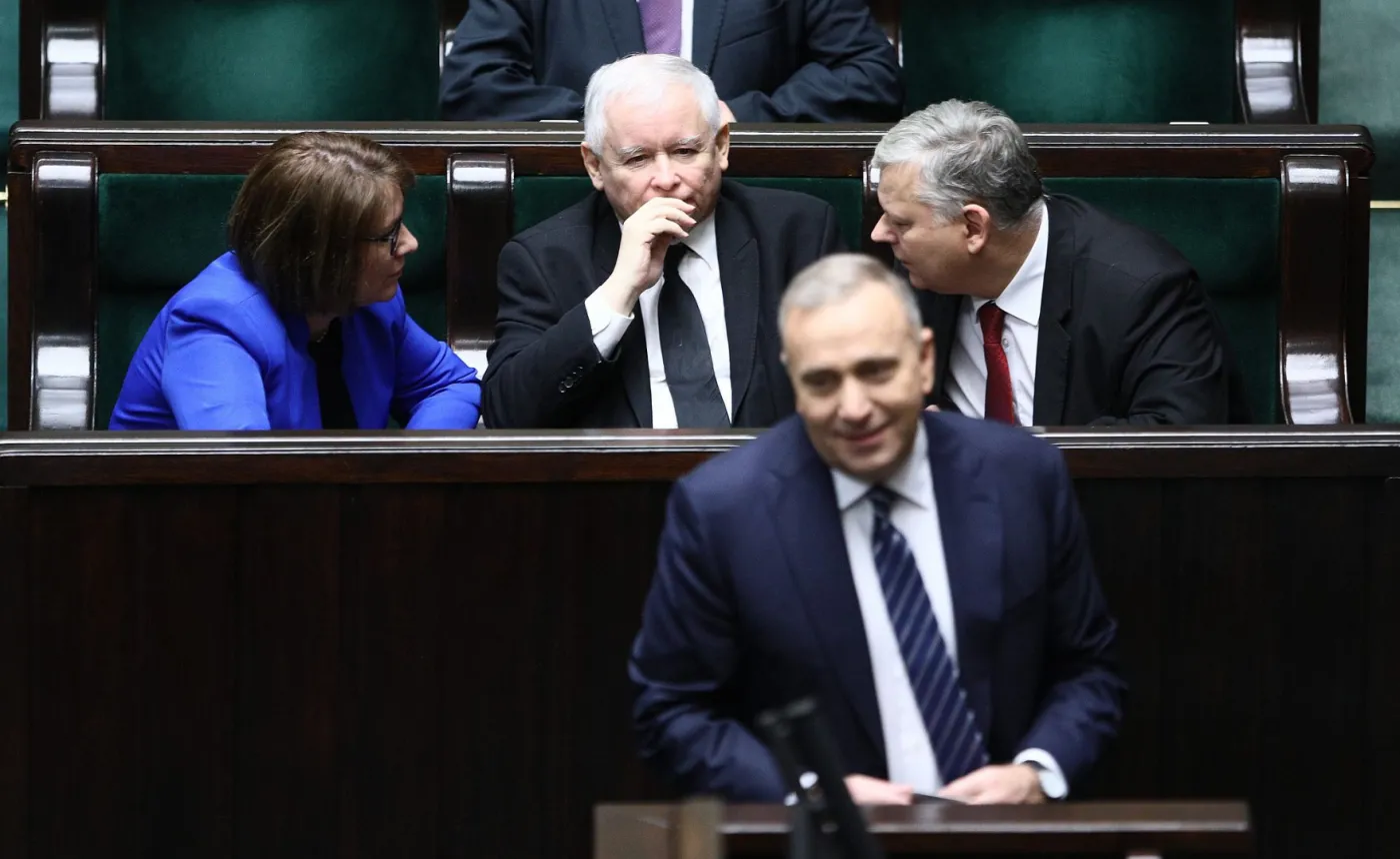Grzegorz Schetyna, Beata Mazurek, Jarosław Kaczyńki, Marek Suski