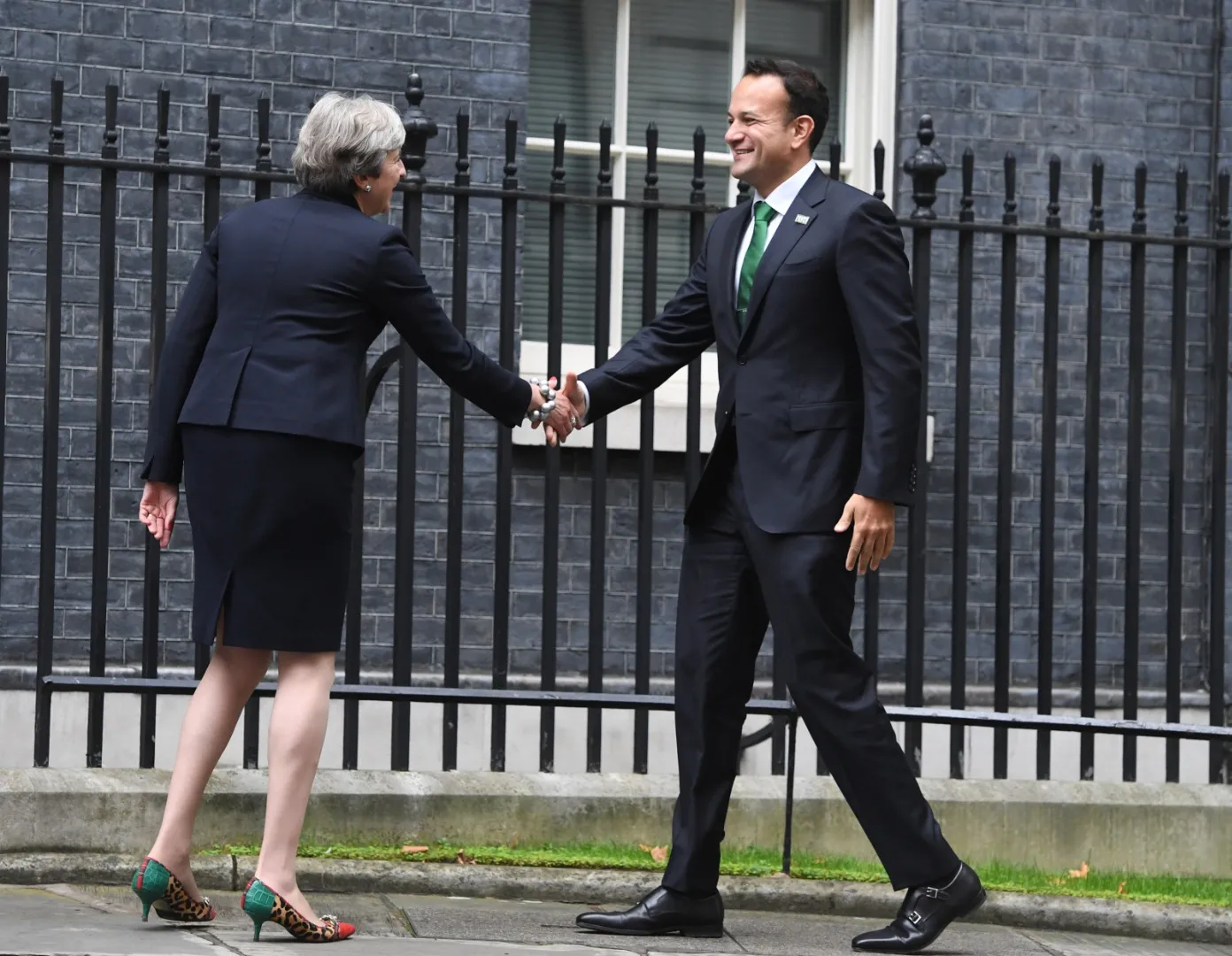 Brytyjska premier Theresa May i premier Irlandii Leo Varadkar