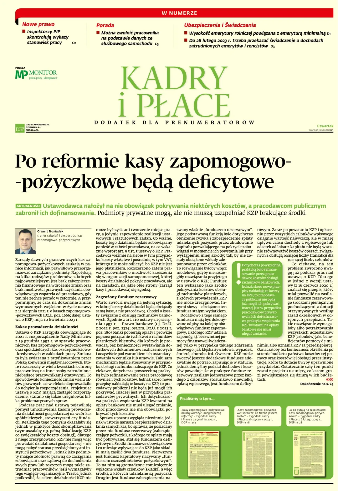 KADRY I PŁACE