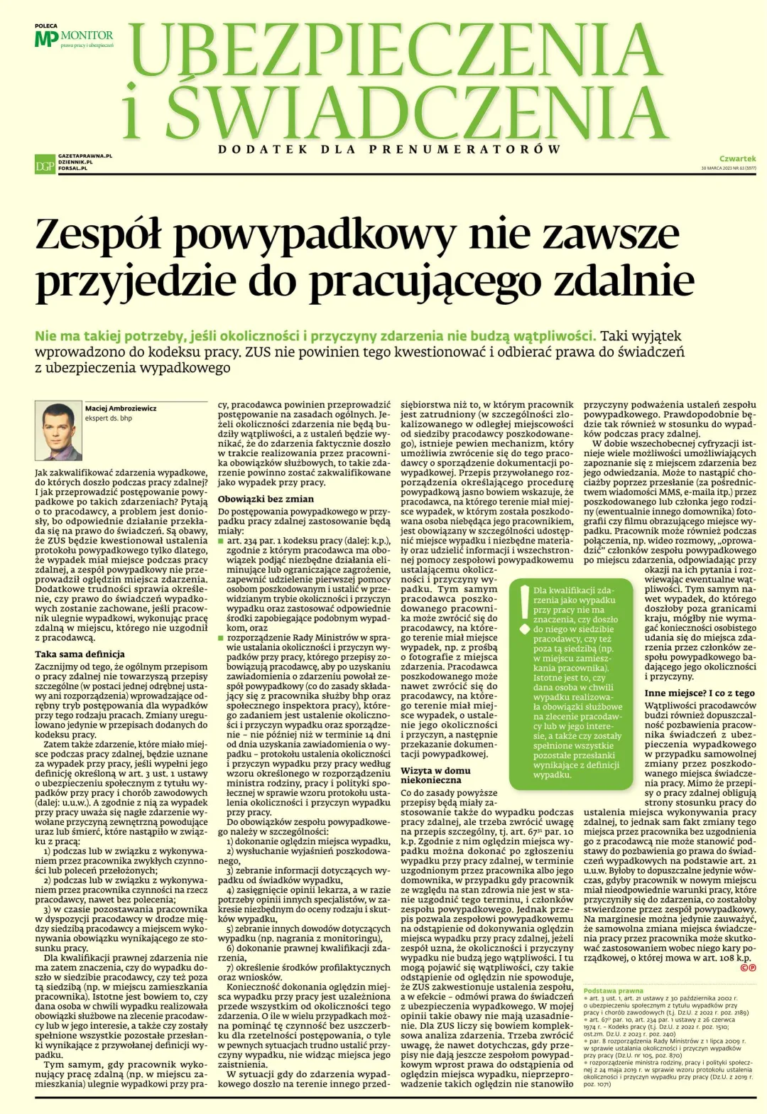 UBEZPIECZENIA I ŚWIADCZENIA