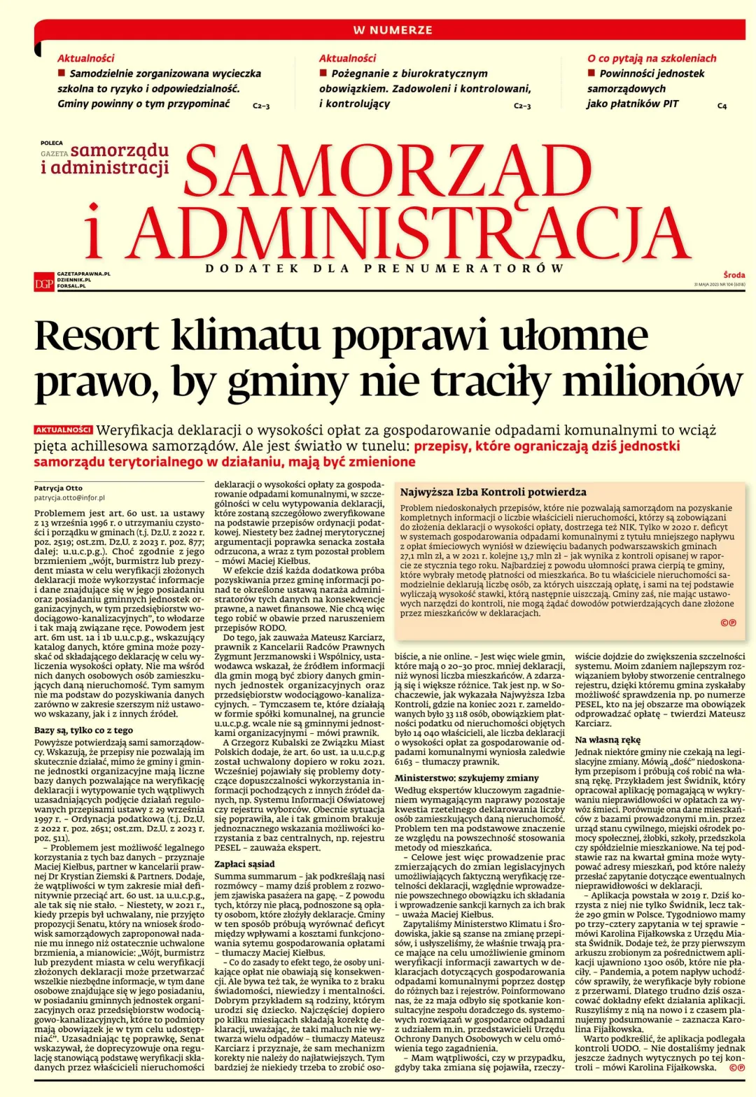SAMORZĄD I ADMINISTRACJA