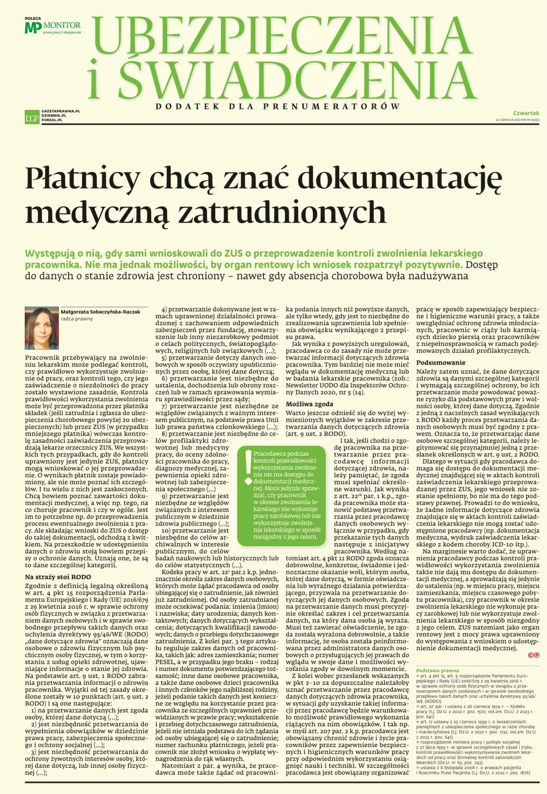 UBEZPIECZENIA I ŚWIADCZENIA