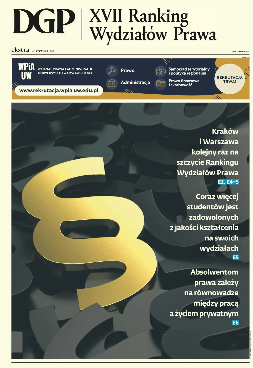 RANKING WYDZIAŁÓW PRAWA