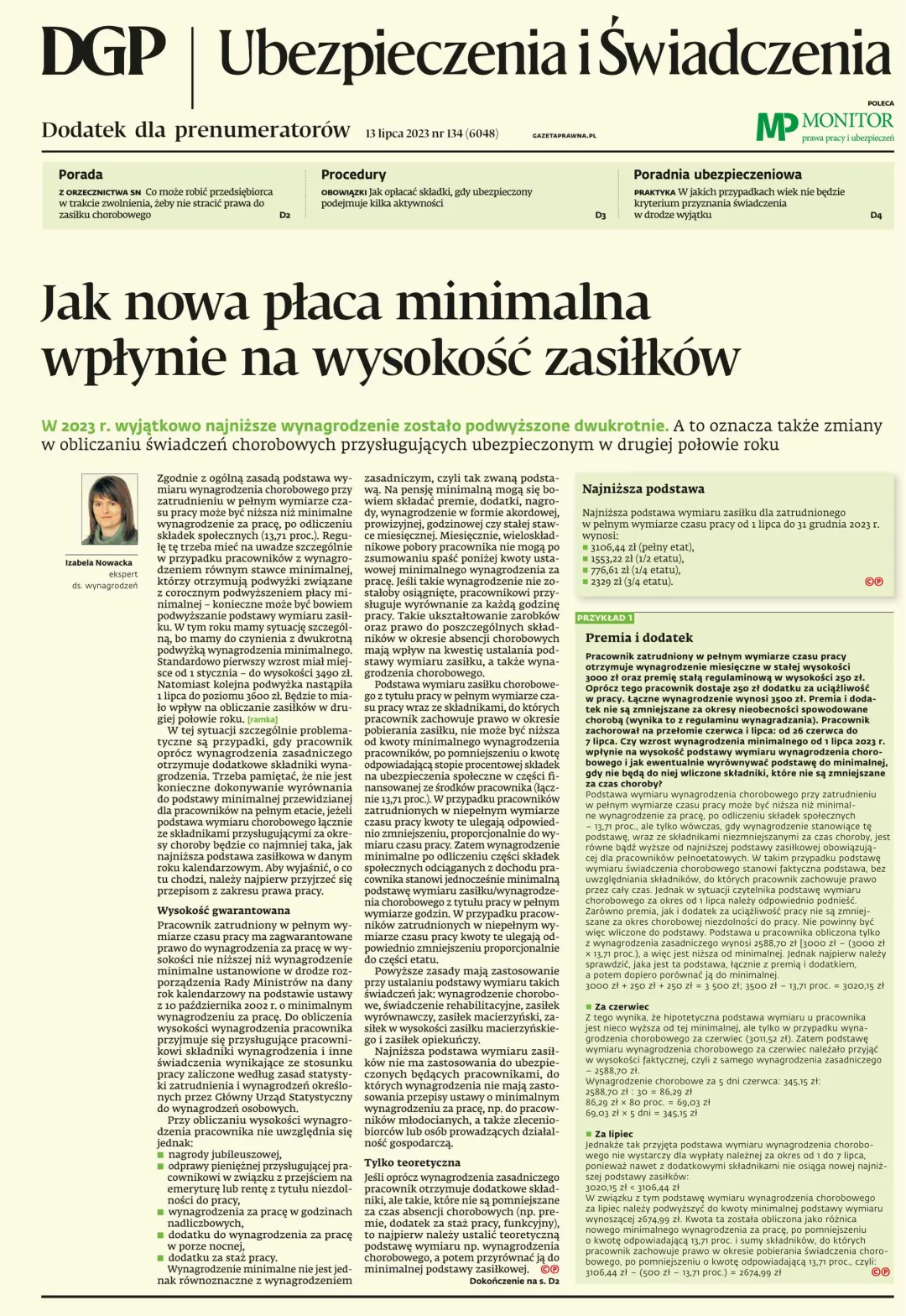 UBEZPIECZENIA I ŚWIADCZENIA