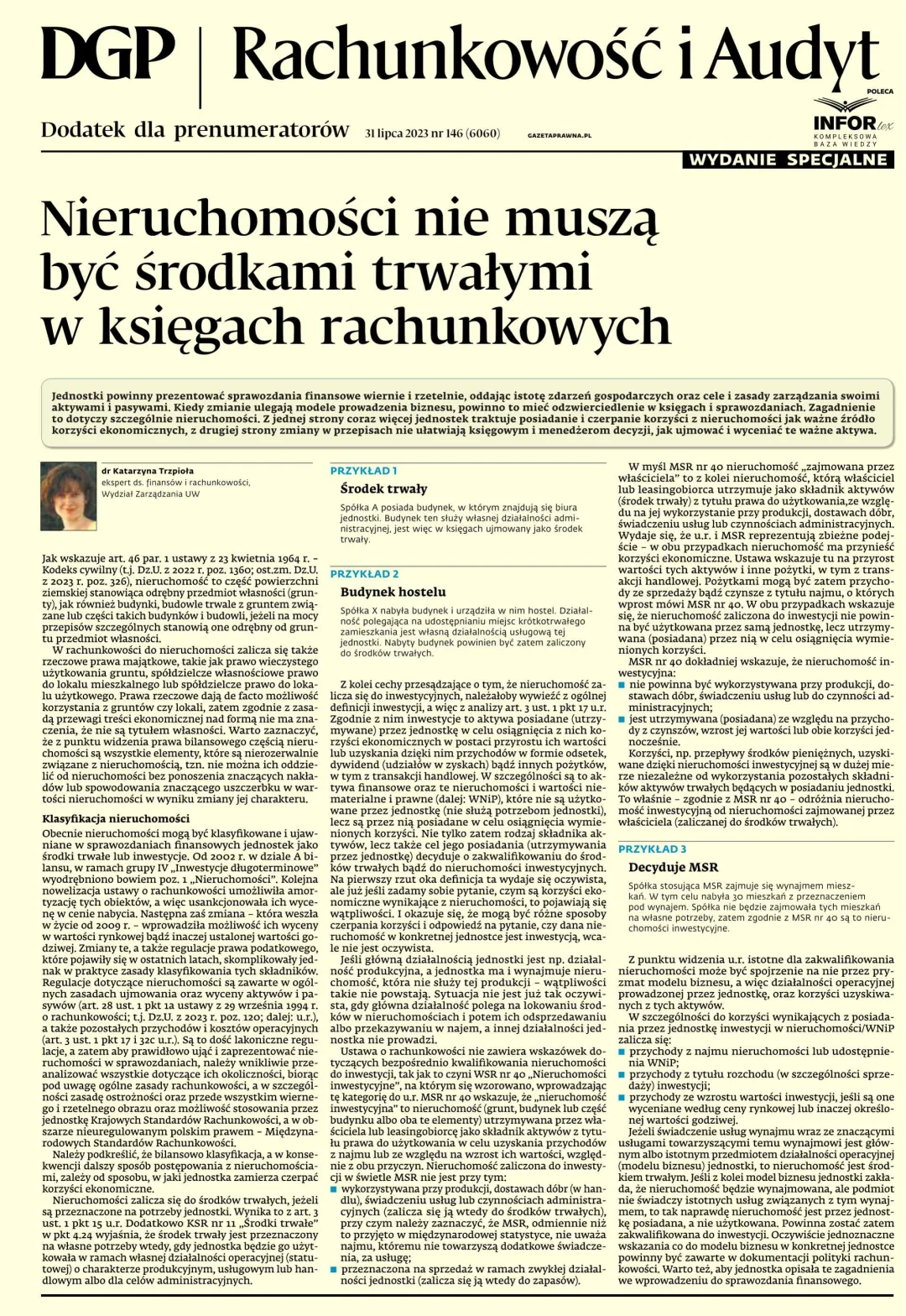 RACHUNKOWOŚĆ I AUDYT - WYDANIE SPECJALNE