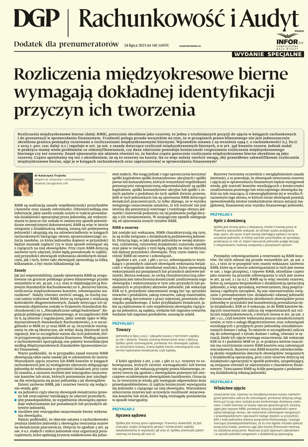 RACHUNKOWOŚĆ I AUDYT - WYDANIE SPECJALNE