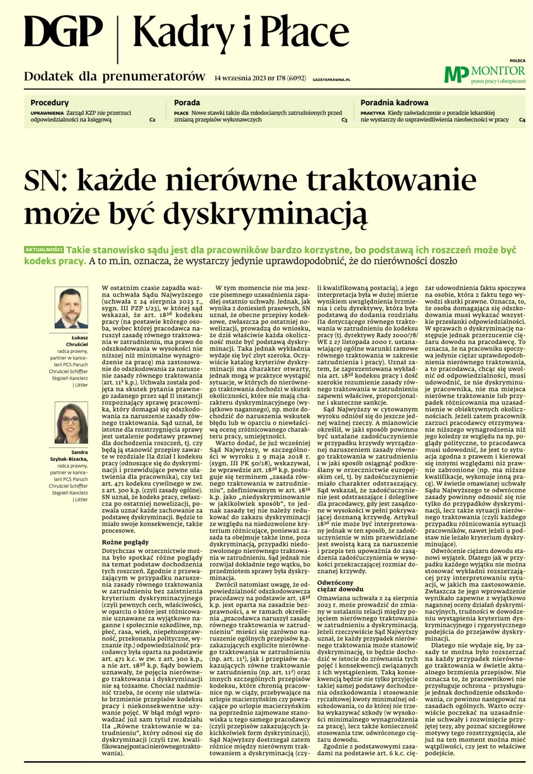 KADRY I PŁACE