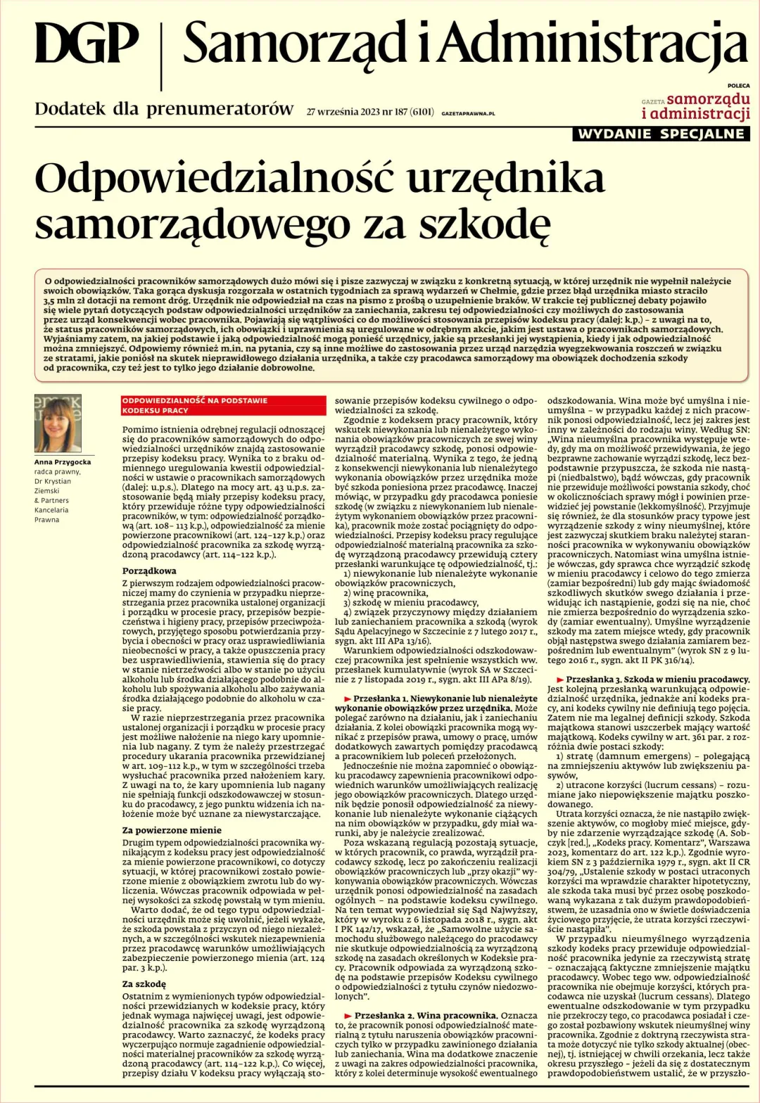 SAMORZĄD I ADMINISTRACJA - WYDANIE SPECJALNE