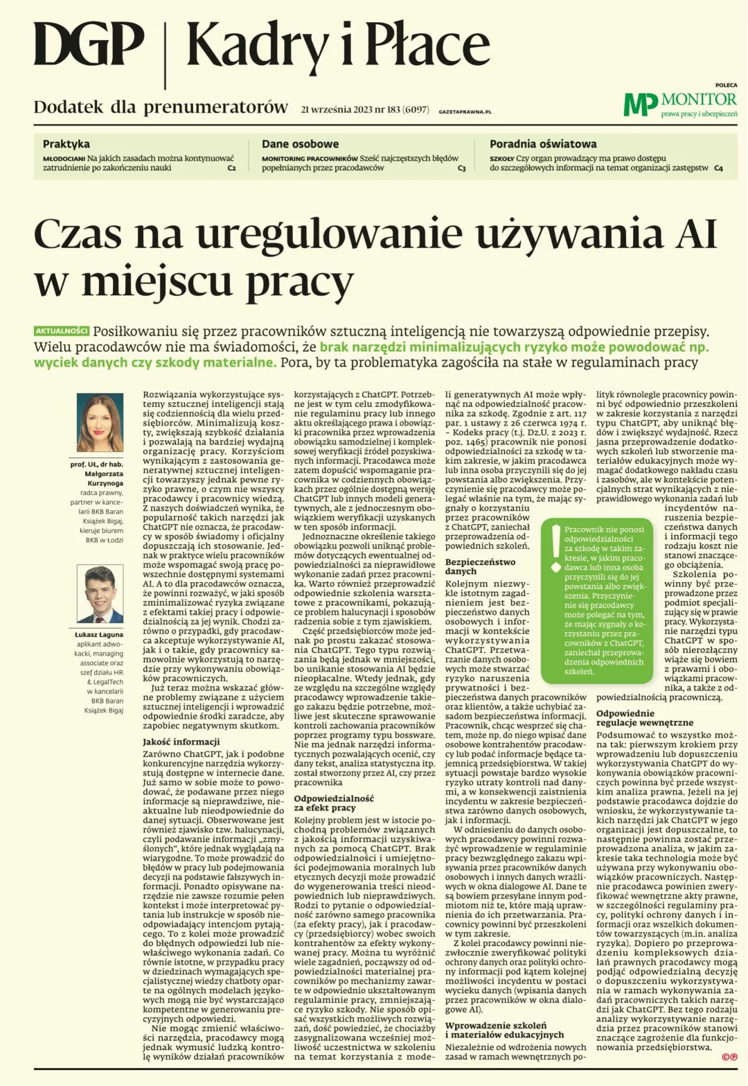 KADRY I PŁACE