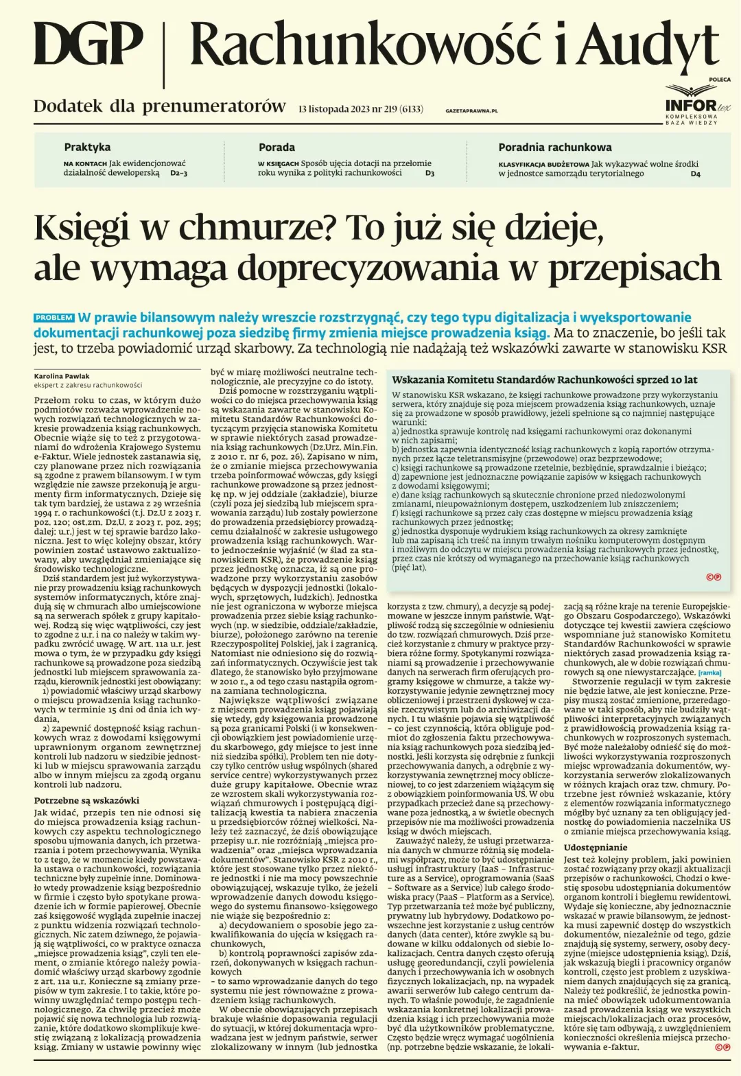 RACHUNKOWOŚĆ I AUDYT