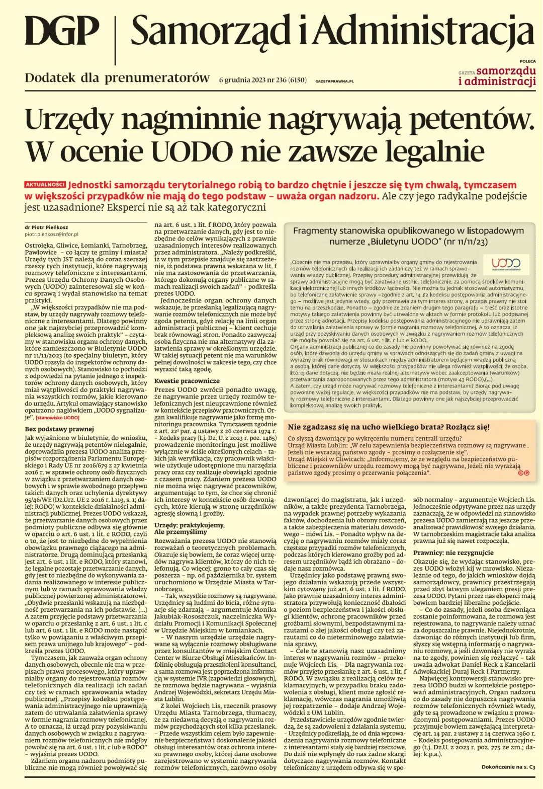 SAMORZĄD I ADMINISTRACJA