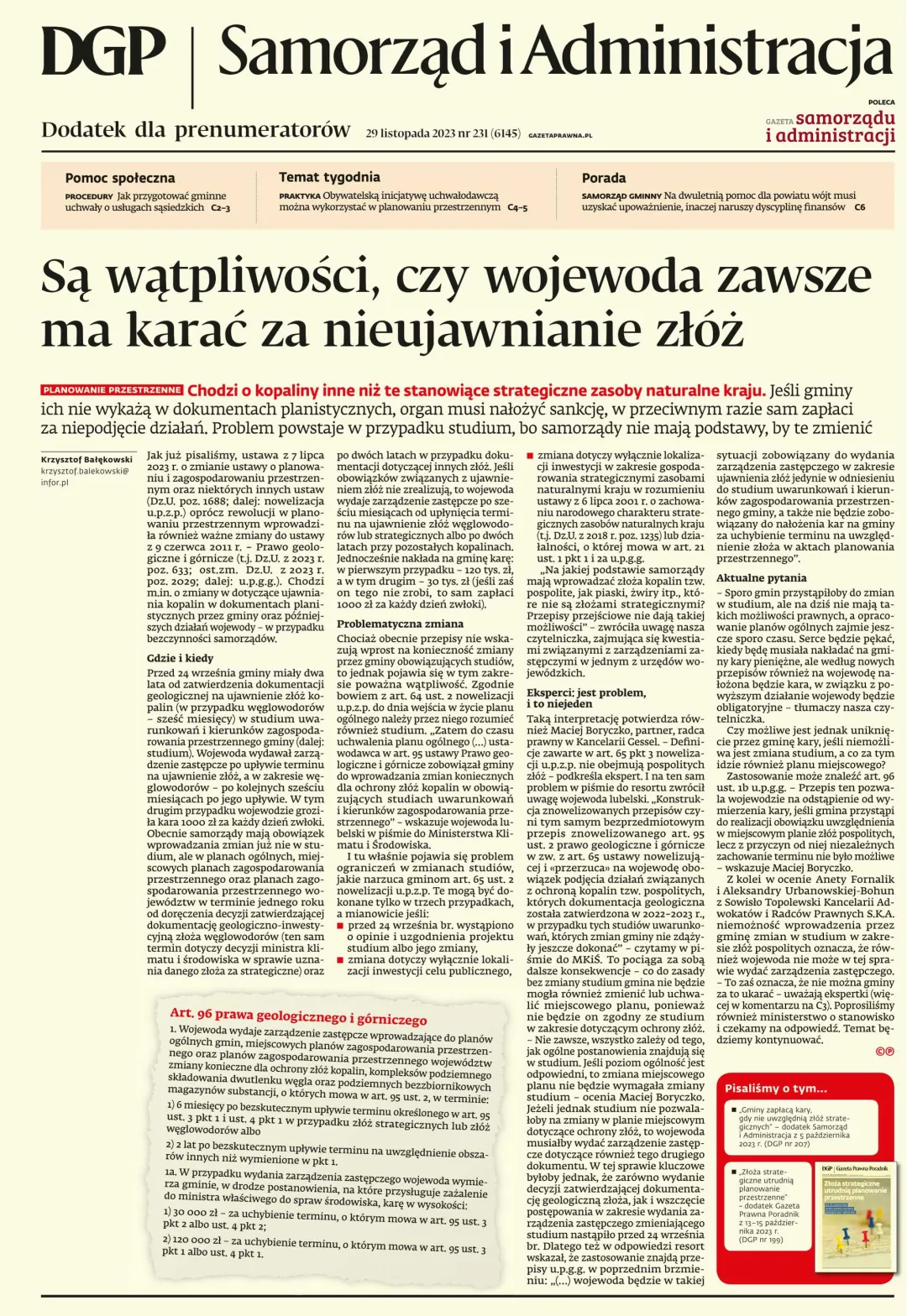 SAMORZĄD I ADMINISTRACJA
