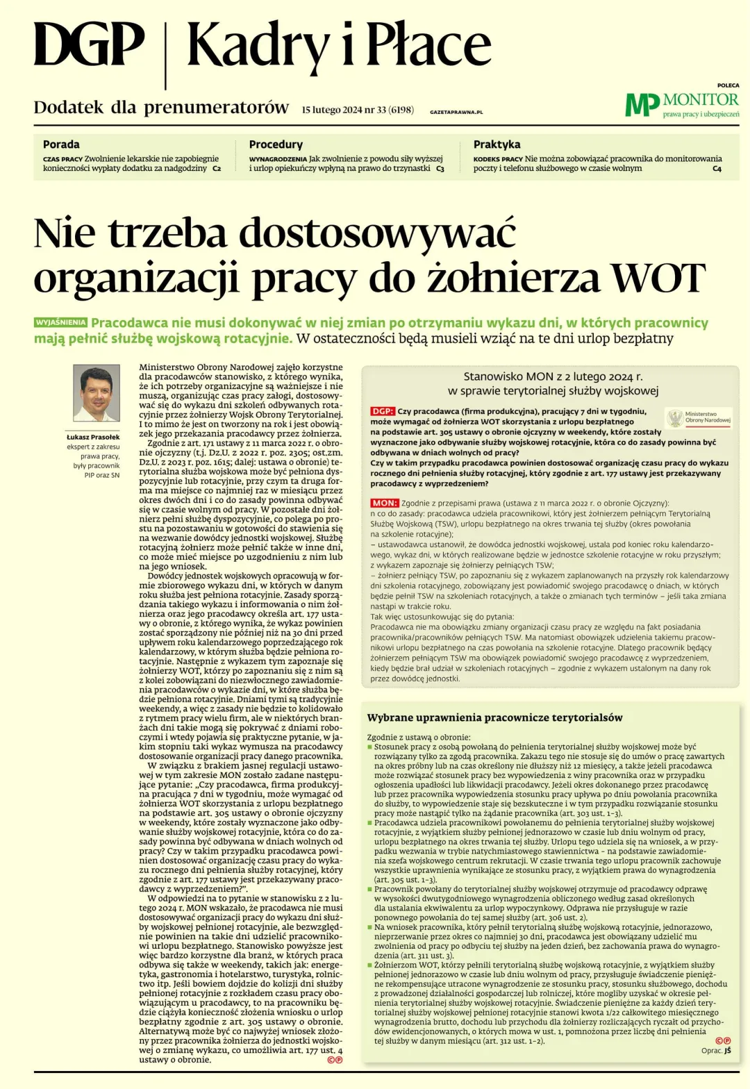 KADRY I PŁACE