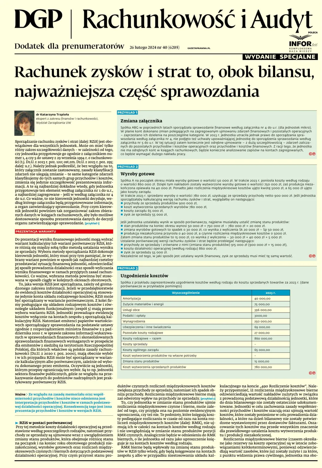 RACHUNKOWOŚĆ I AUDYT - WYDANIE SPECJALNE