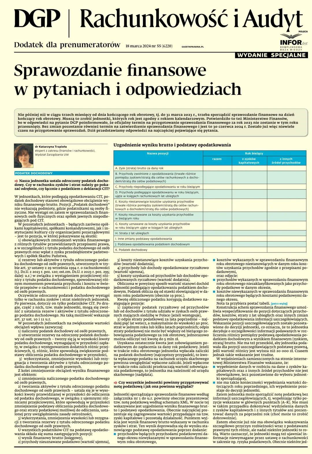 RACHUNKOWOŚĆ I AUDYT - WYDANIE SPECJALNE
