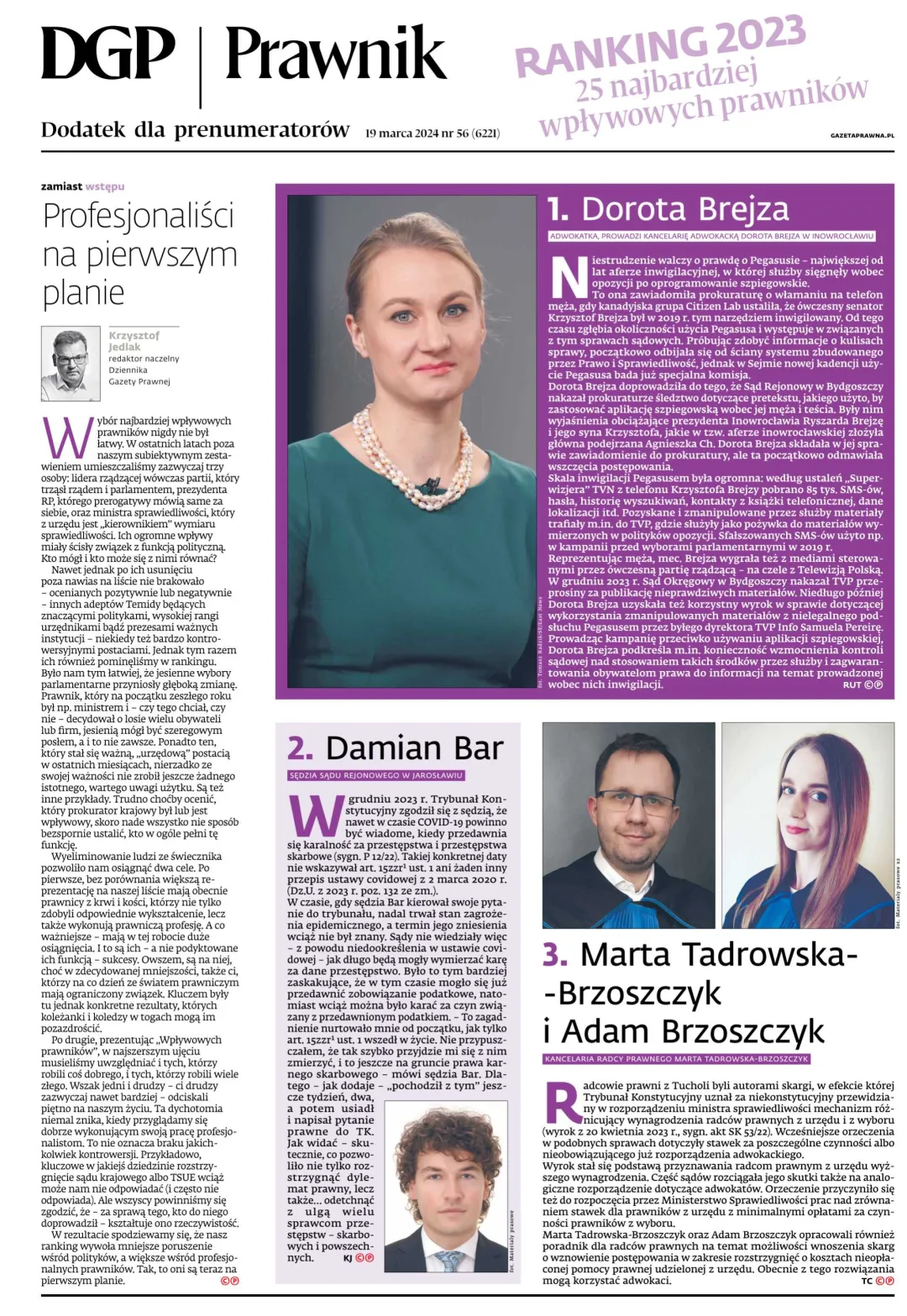 25 NAJBARDZIEJ WPŁYWOWYCH PRAWNIKÓW