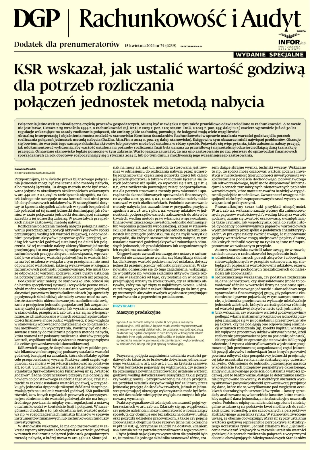 RACHUNKOWOŚĆ I AUDYT - WYDANIE SPECJALNE