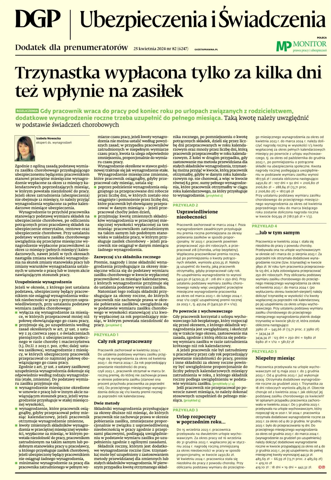UBEZPIECZENIA I ŚWIADCZENIA