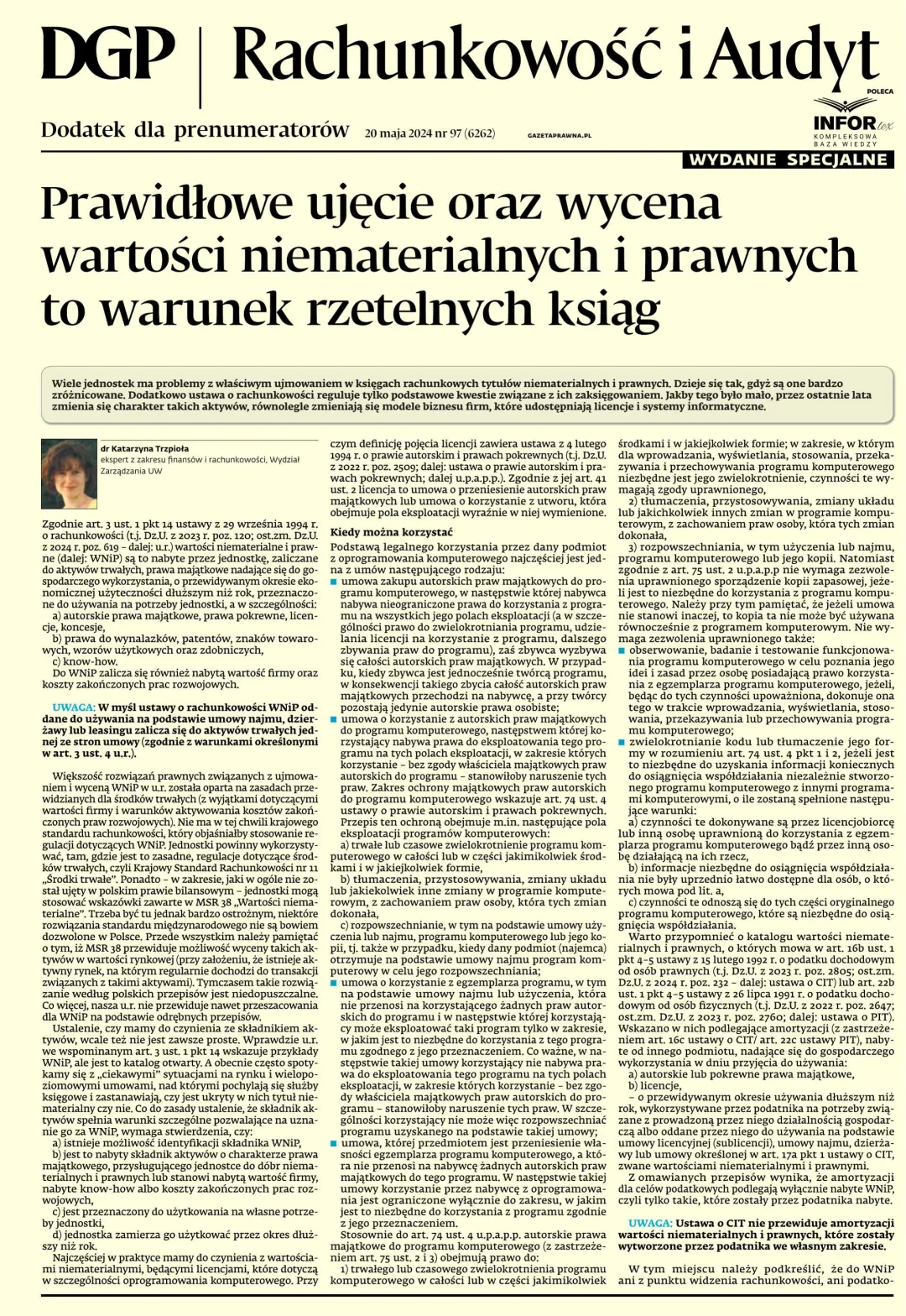 RACHUNKOWOŚĆ I AUDYT - WYDANIE SPECJALNE