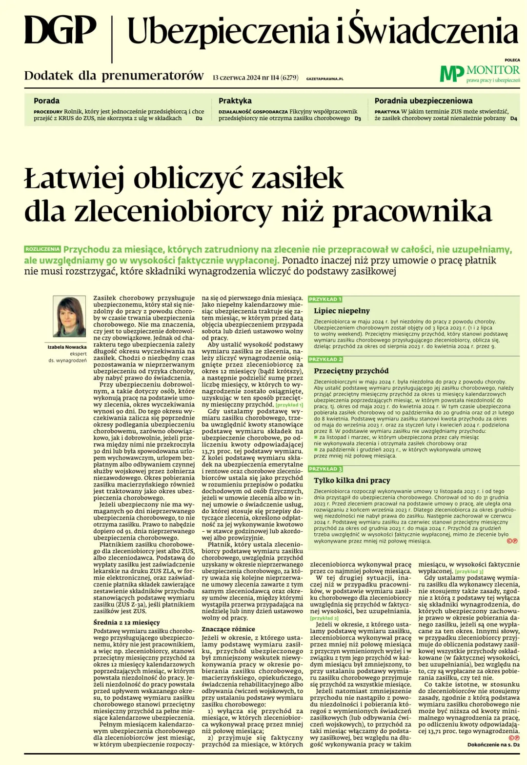 UBEZPIECZENIA I ŚWIADCZENIA