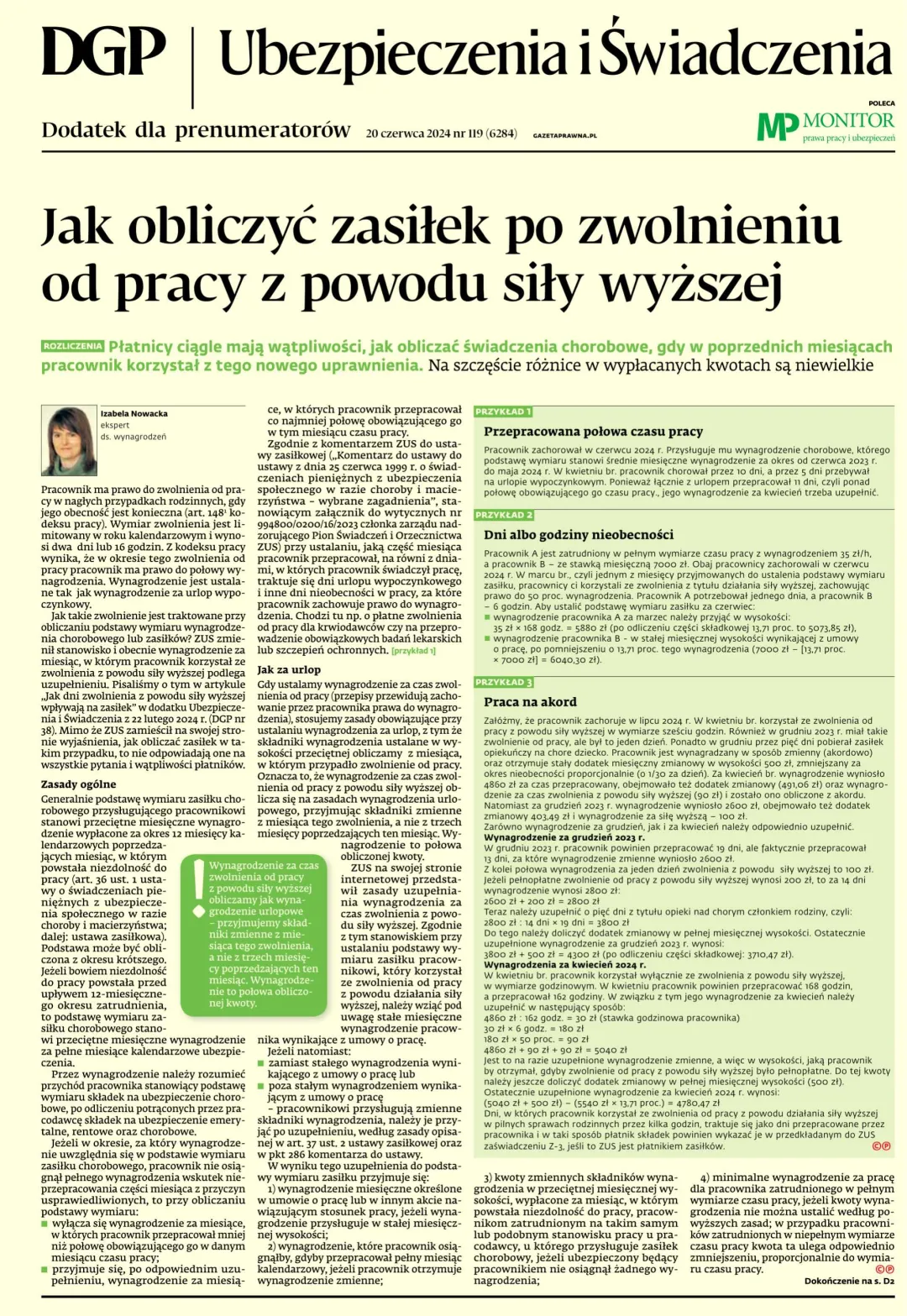 UBEZPIECZENIA I ŚWIADCZENIA