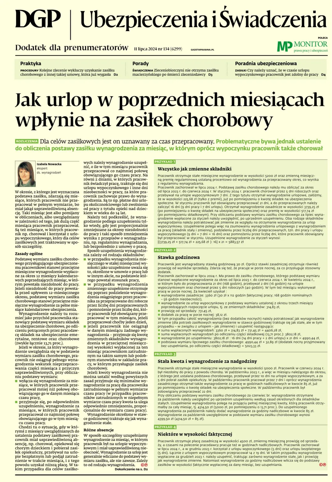 UBEZPIECZENIA I ŚWIADCZENIA