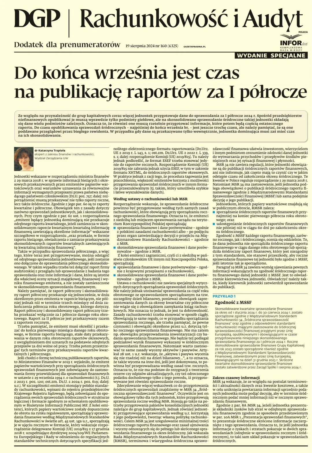 RACHUNKOWOŚĆ I AUDYT - WYDANIE SPECJALNE