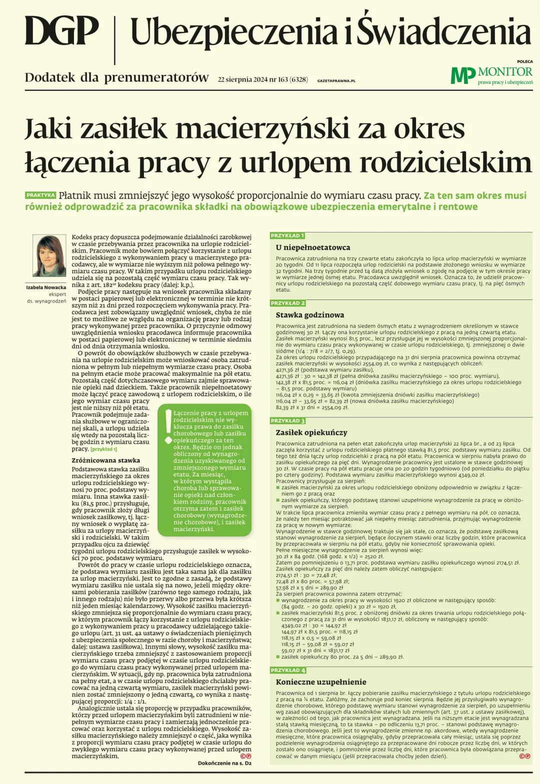 UBEZPIECZENIA I ŚWIADCZENIA