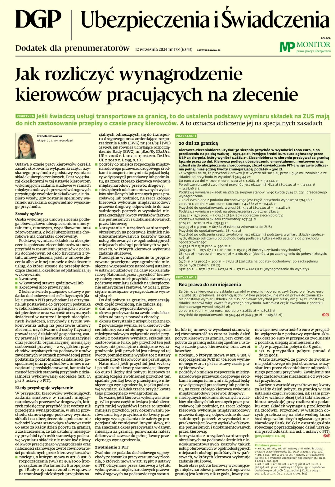 UBEZPIECZENIA I ŚWIADCZENIA