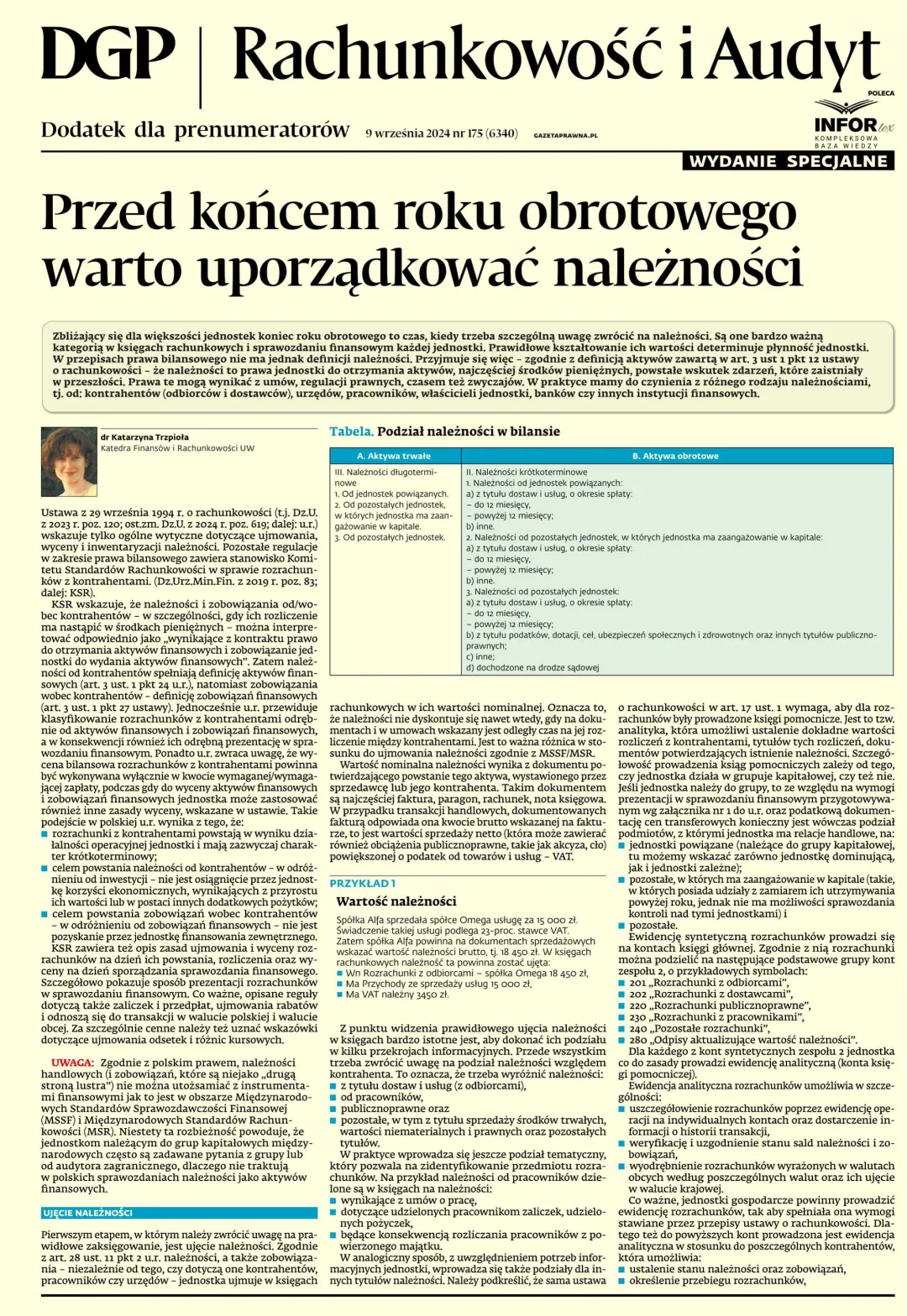 RACHUNKOWOŚĆ I AUDYT - WYDANIE SPECJALNE