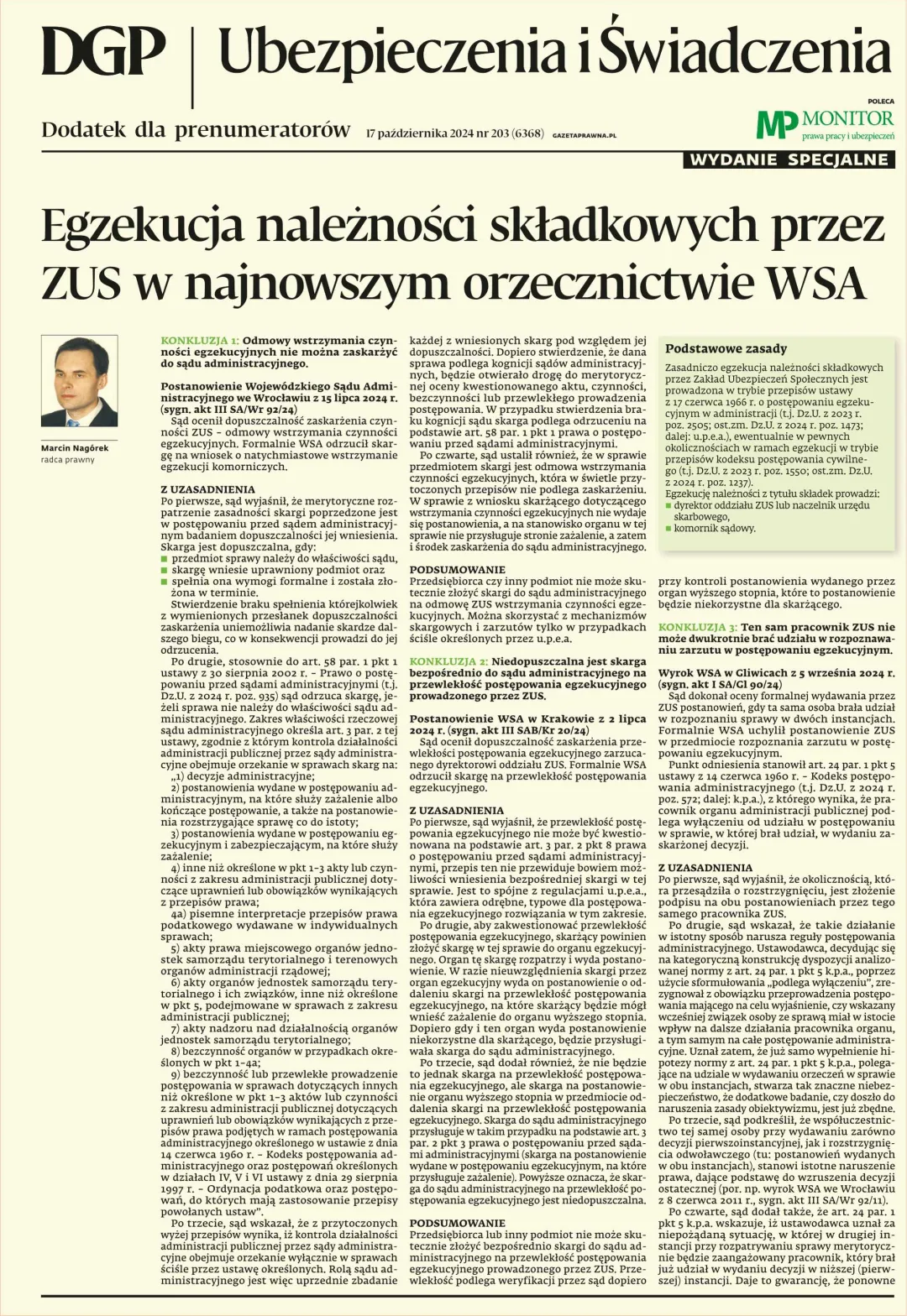 UBEZPIECZENIA I ŚWIADCZENIA - WYDANIE SPECJALNE