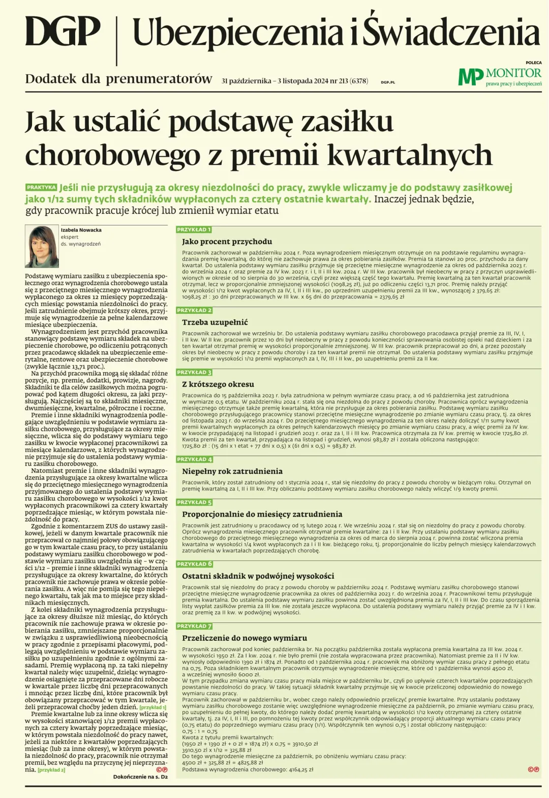 UBEZPIECZENIA I ŚWIADCZENIA