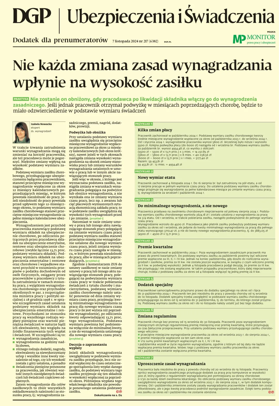 UBEZPIECZENIA I ŚWIADCZENIA