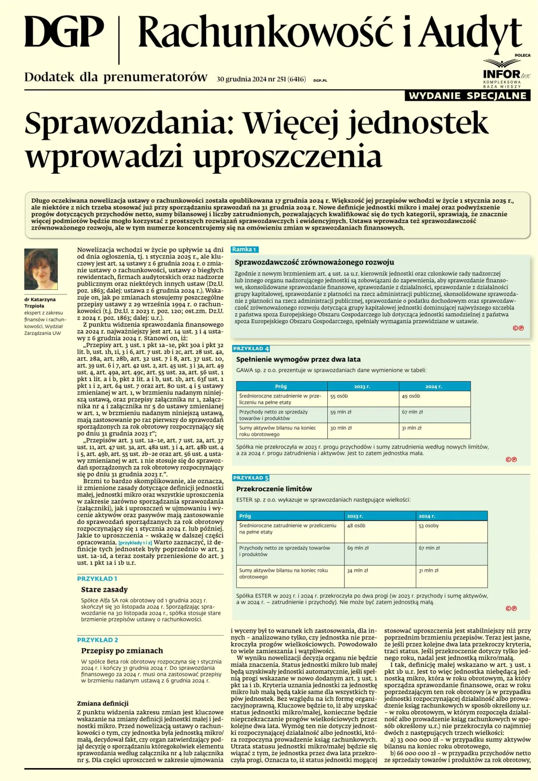RACHUNKOWOŚĆ I AUDYT – WYDANIE SPECJALNE