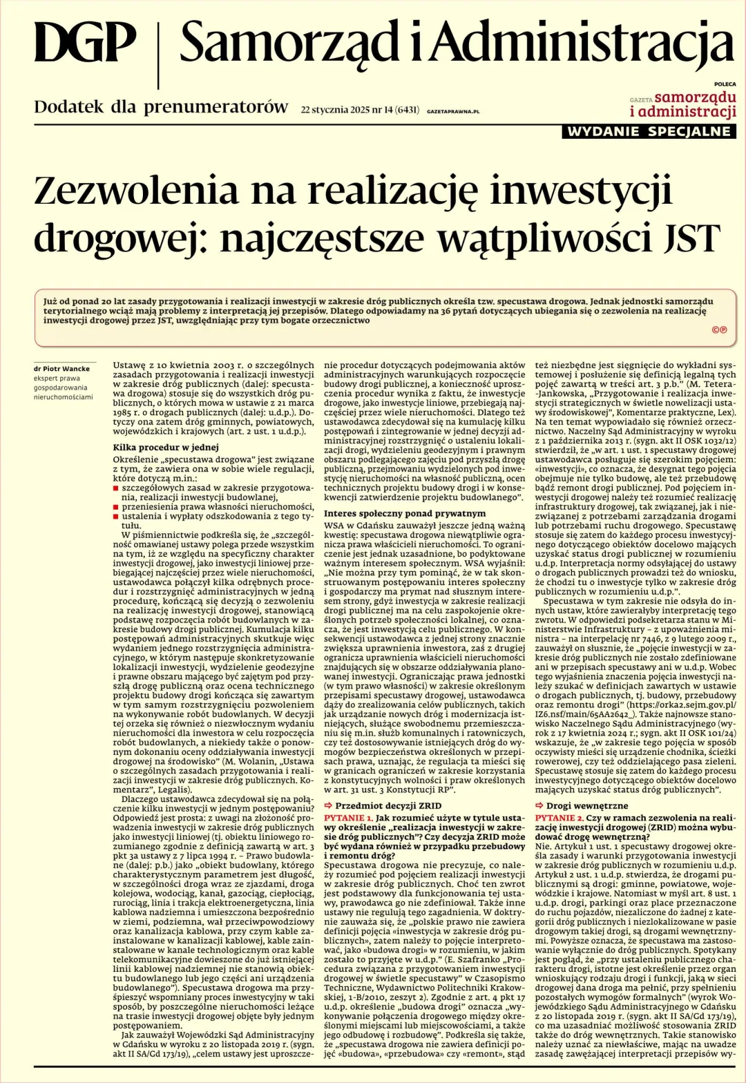 SAMORZĄD I ADMINISTRACJA - WYDANIE SPECJALNE