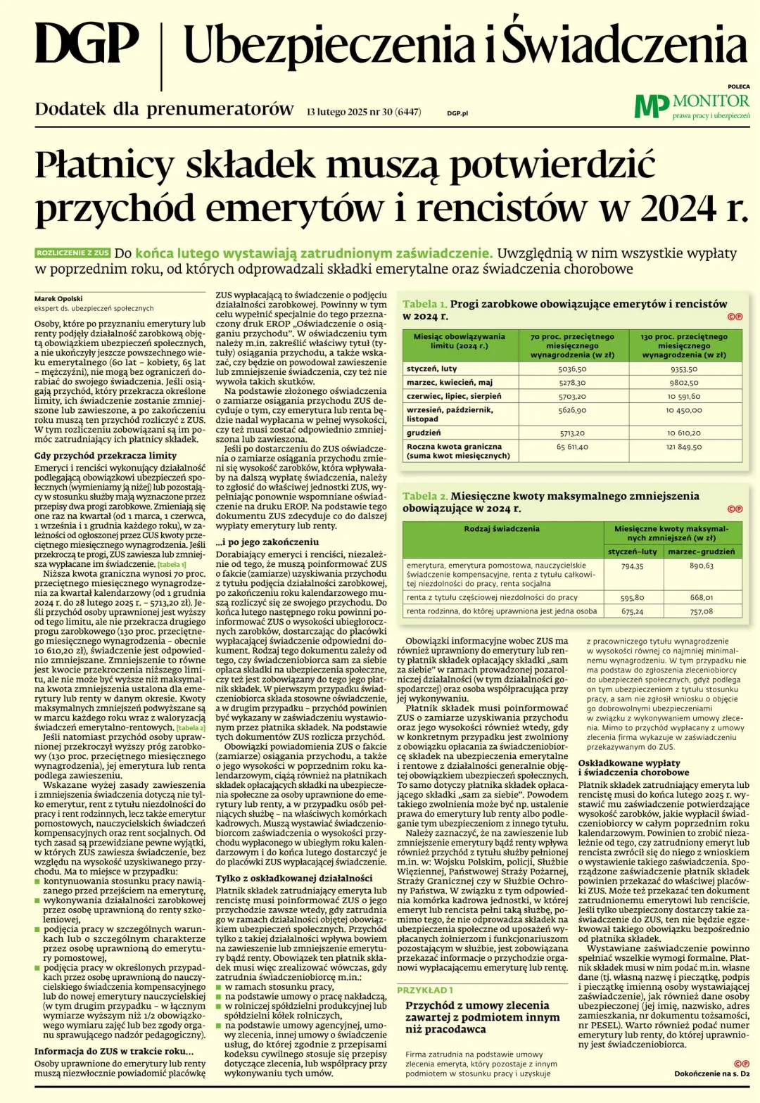 UBEZPIECZENIA I ŚWIADCZENIA