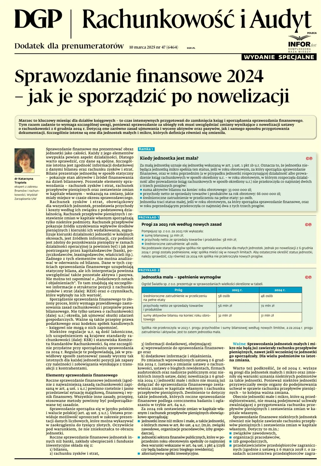 RACHUNKOWOŚĆ I AUDYT - WYDANIE SPECJALNE