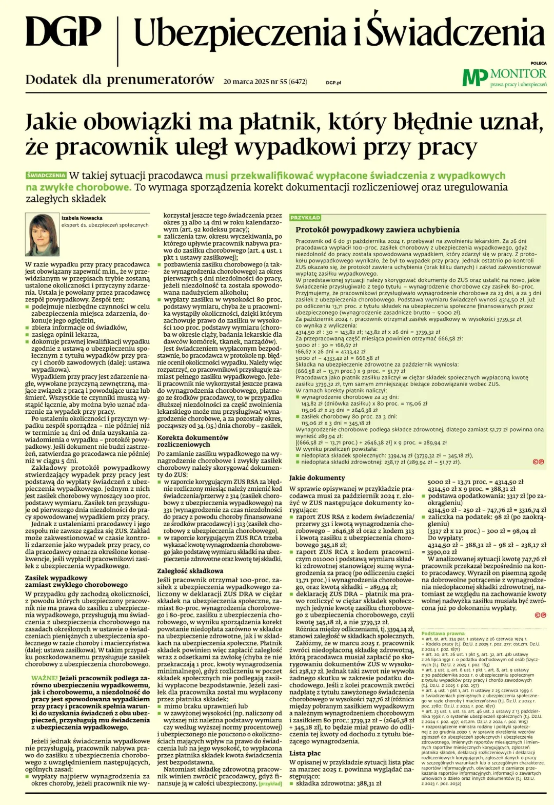 UBEZPIECZENIA I ŚWIADCZENIA