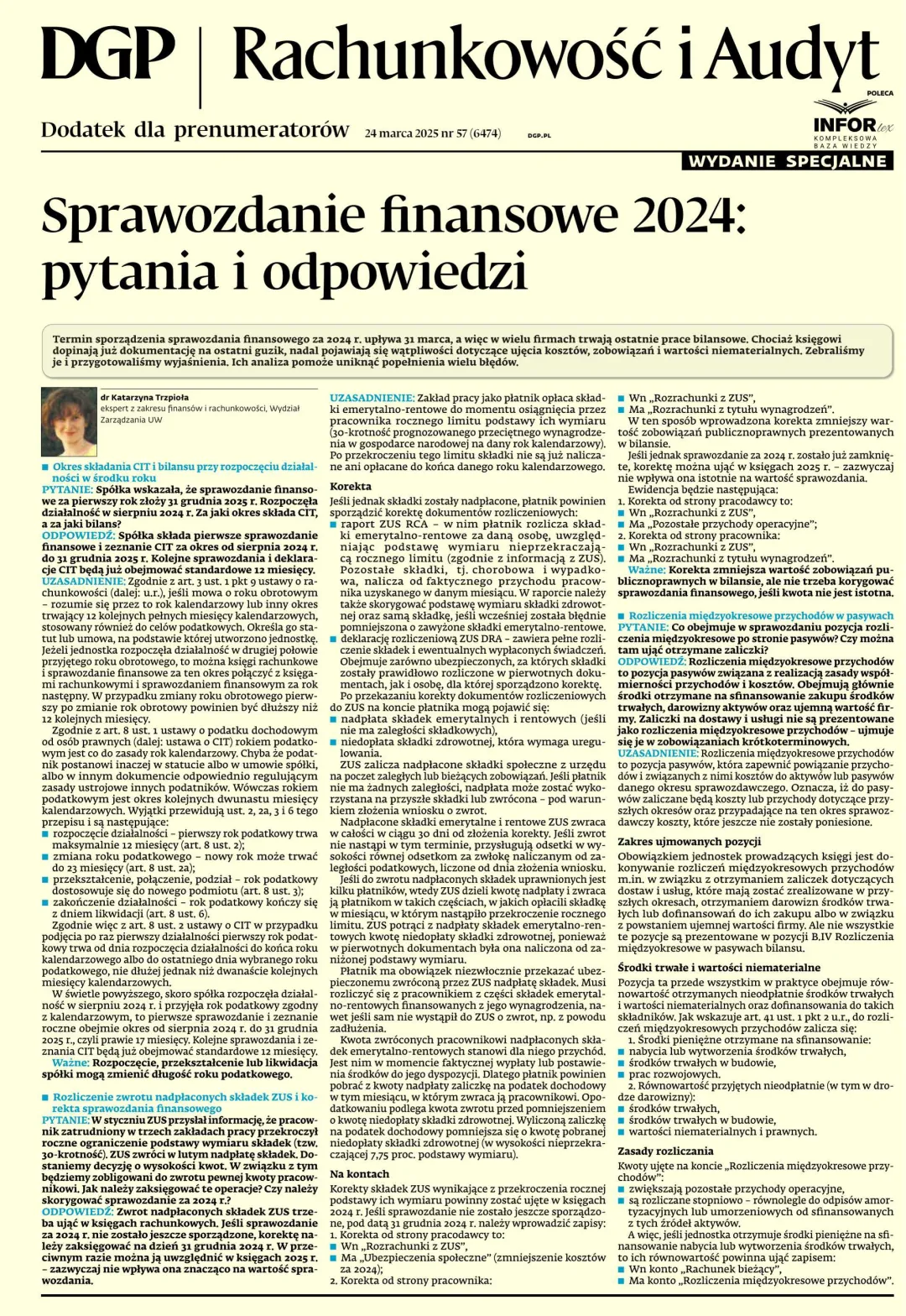 RACHUNKOWOŚĆ I AUDYT - WYDANIE SPECJALNE