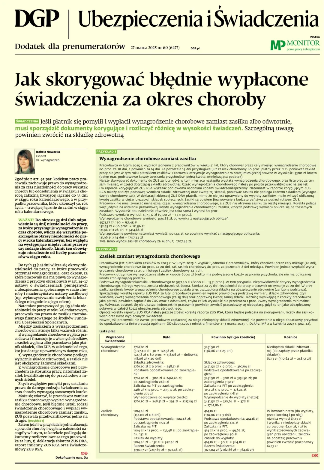 UBEZPIECZENIA I ŚWIADCZENIA