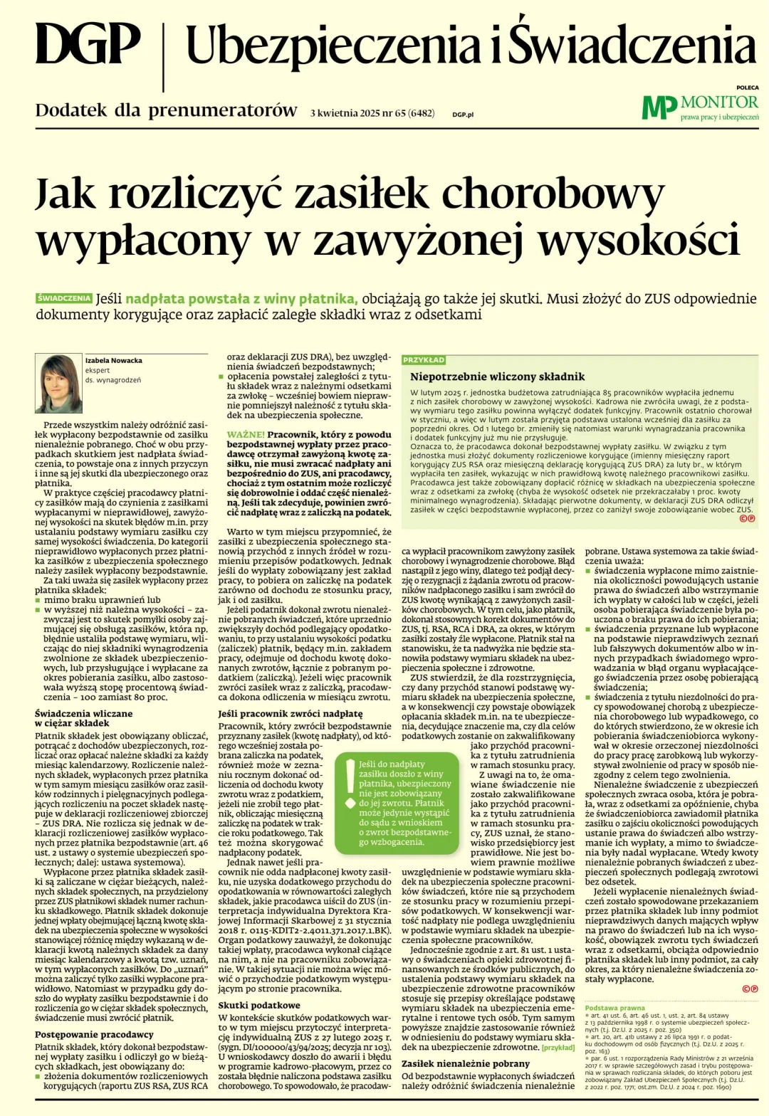UBEZPIECZENIA I ŚWIADCZENIA