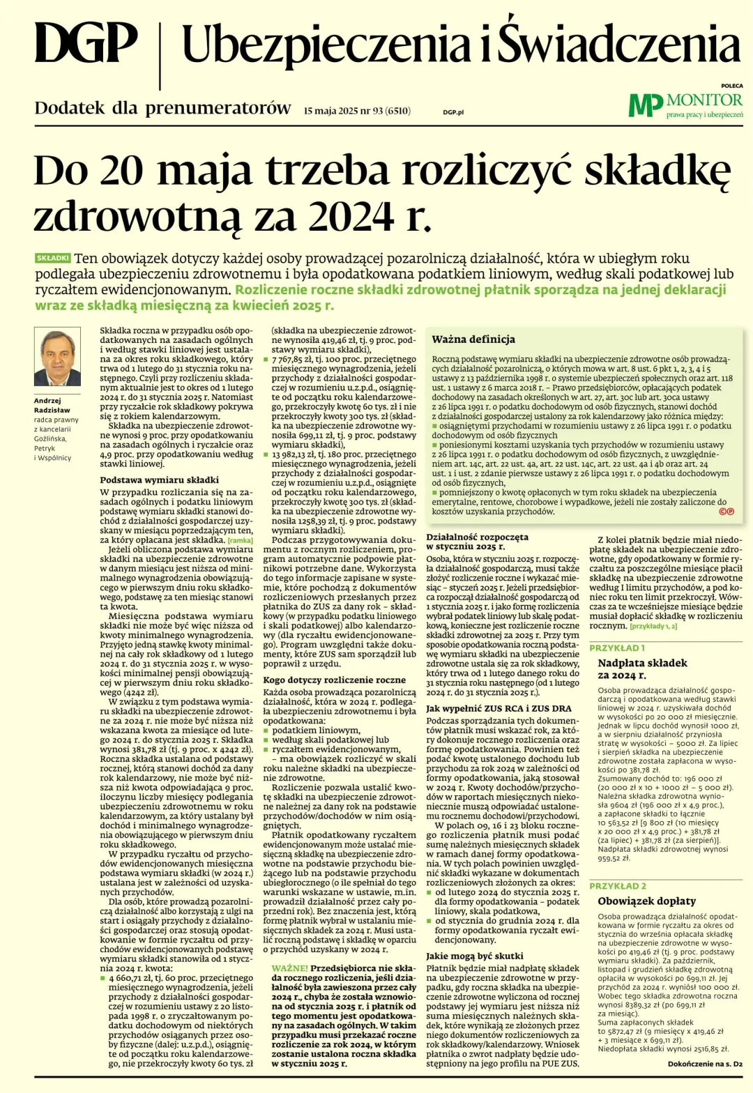 UBEZPIECZENIA I ŚWIADCZENIA