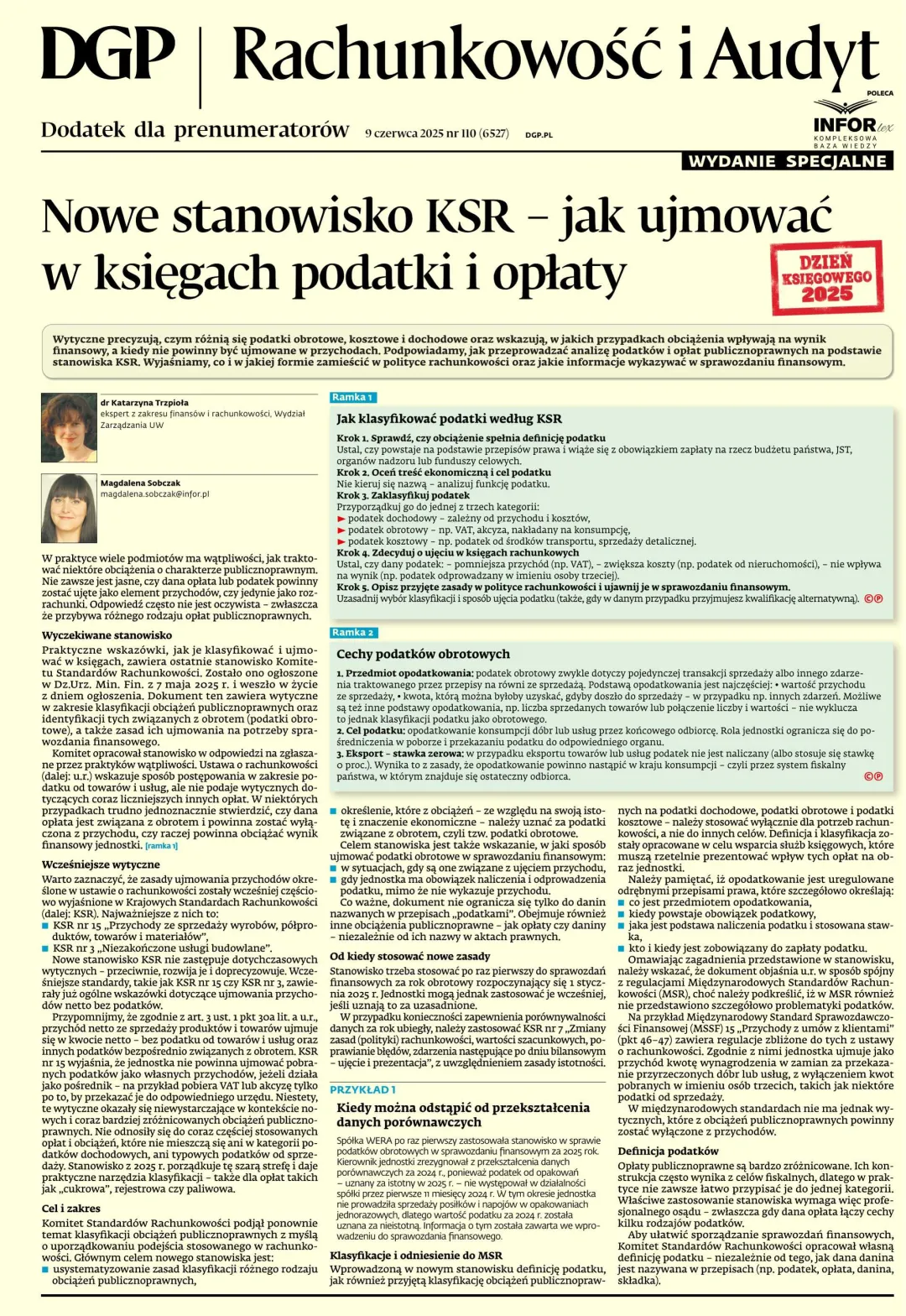 RACHUNKOWOŚĆ I AUDYT – WYDANIE SPECJALNE