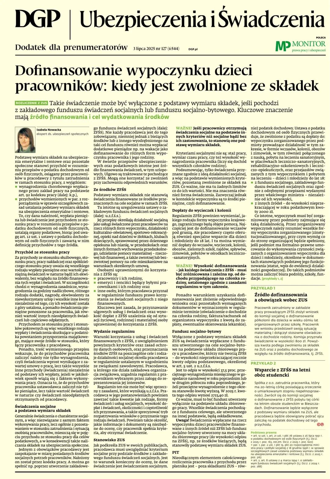 UBEZPIECZENIA I ŚWIADCZENIA