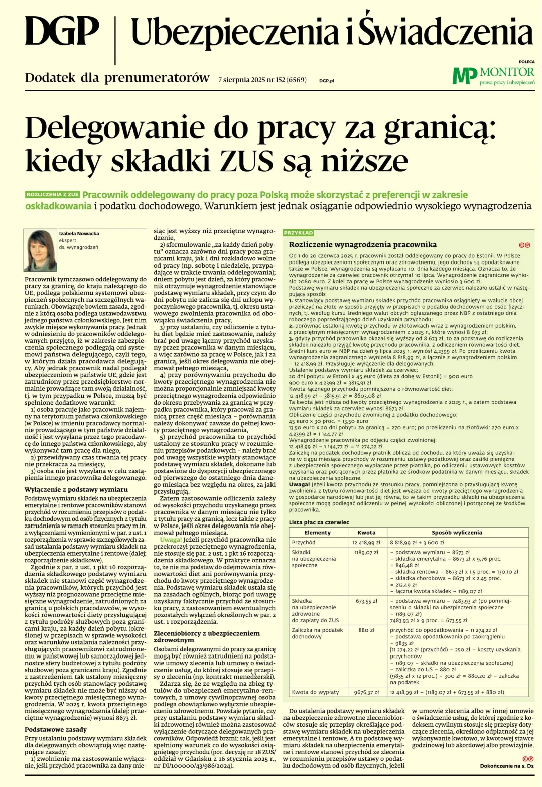 UBEZPIECZENIA I ŚWIADCZENIA