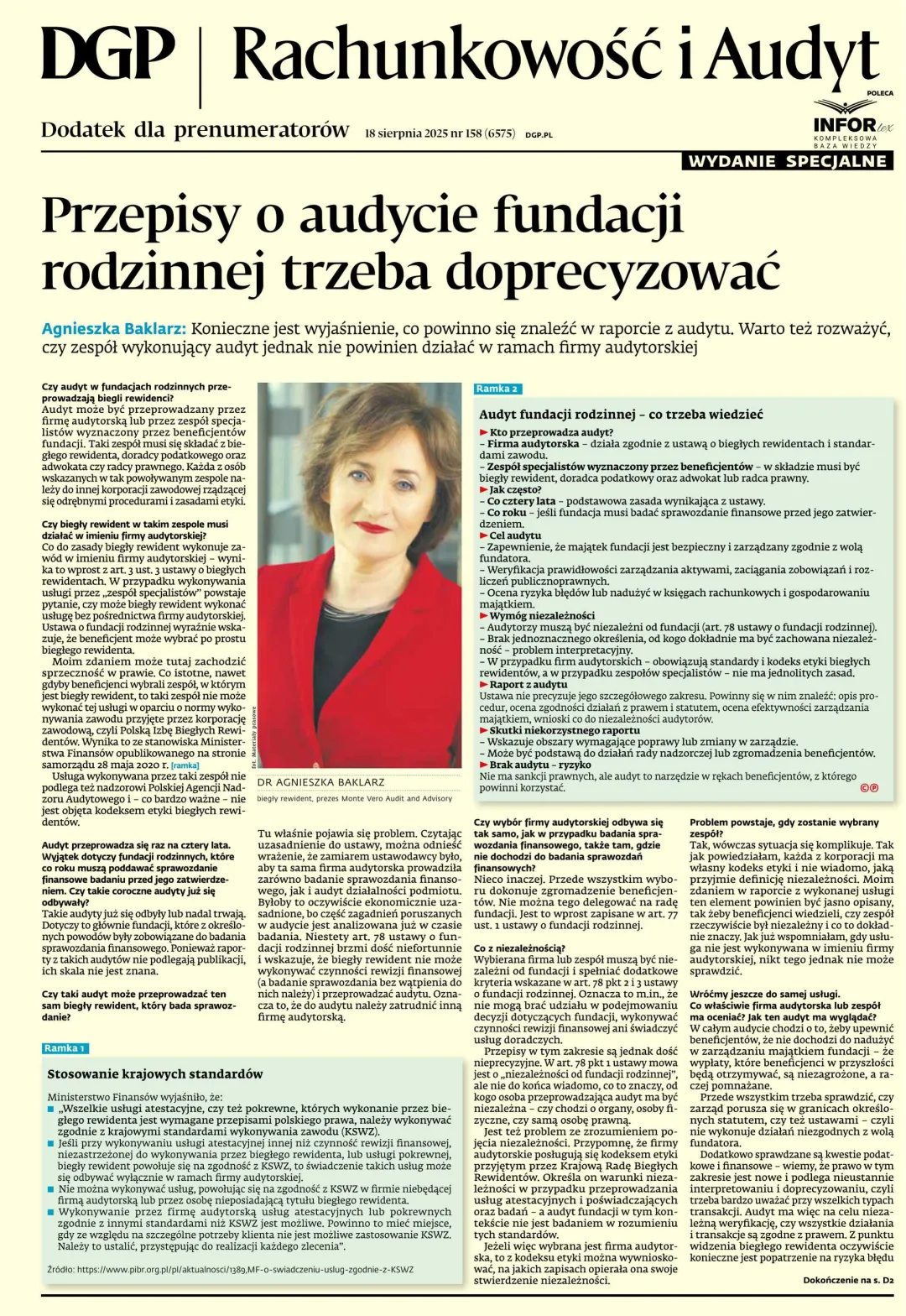 RACHUNKOWOŚĆ I AUDYT - WYDANIE SPECJALNE